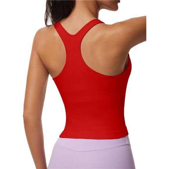 Workout Tank Tops for Women Racerback Basic Running Tanks Seamless - Picture 1 of 7